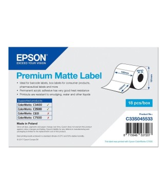 Etiquettes mattes adhésives 102 x 152mm