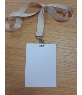 Badge carton indéchirable 86x120mm
