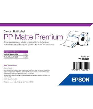 Rouleau PP Mat Continu 51mm x 29m Epson 7113701 | AES Label